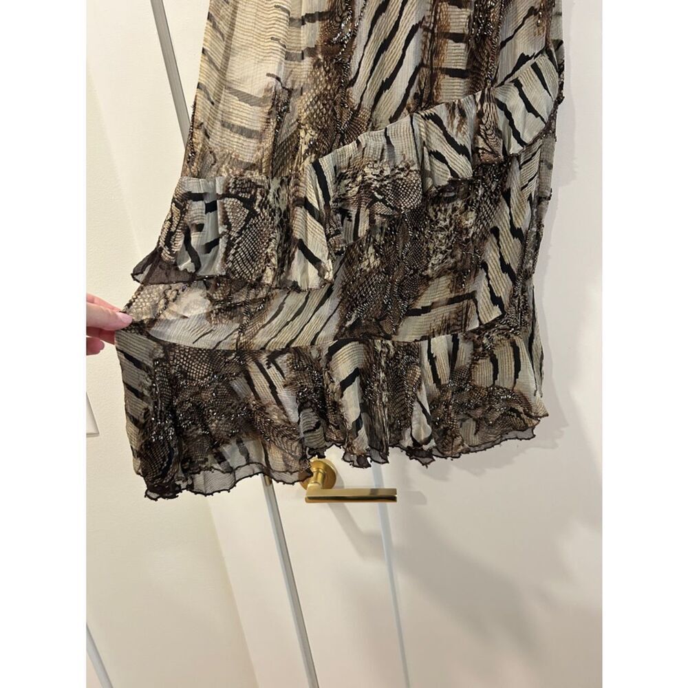 Alberto Makali Animal Print Cocktail Dress w Matching Shawl - Picture 5 of 14